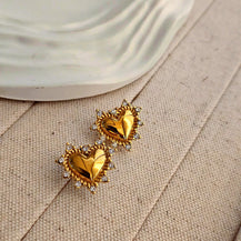 Camila Zircon Heart Earrings-1  taahirajewellery