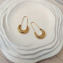Trendy Safety Pin Hoop Earrings-2  taahirajewellery