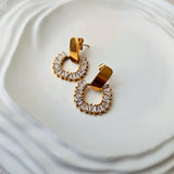 Zircon Statement Gold Plated Earrings