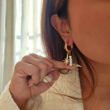 Flora Zircon Pearl Earrings-3  taahirajewellery