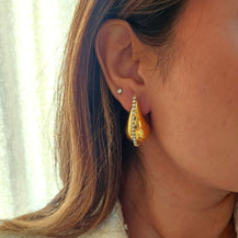 Luxury Zircon Water Drop Stud Earrings-2  taahirajewellery