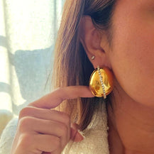 18kt Gold Plated Zircon Stud Earrings-2  taahirajewellery