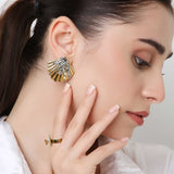 Shell Silver Gold Earrings