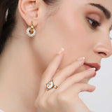 Vintage Pearl Geometric Ring