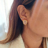 Amie Stud Brass Earrings