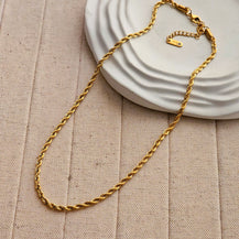18kt G.P Rope Chain Necklace-1  taahirajewellery