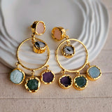 Betty Dangle Brass Earrings