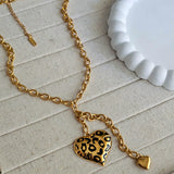 Leopard Heart Necklace