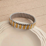 Elastic Silver & Gold Band Bracelet