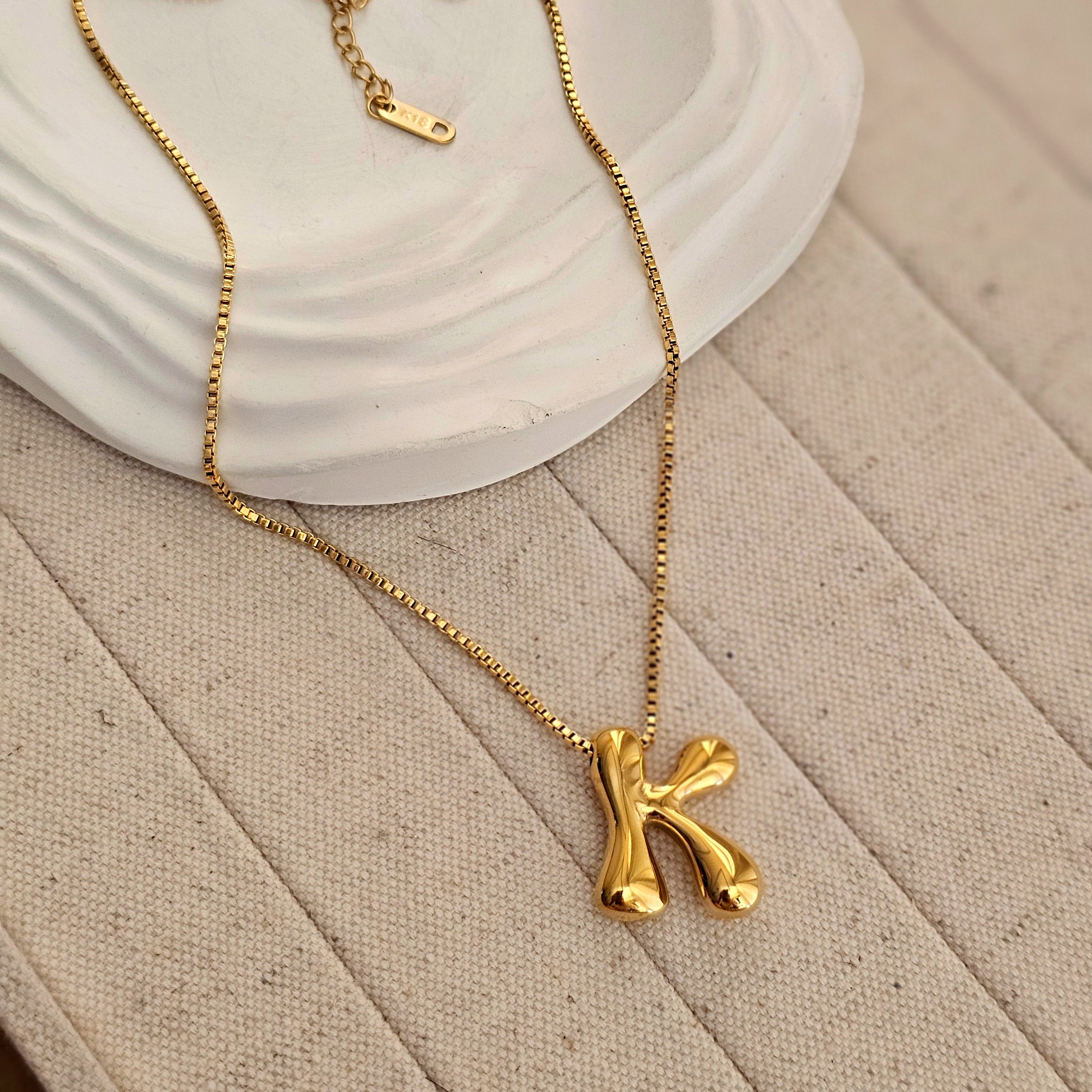 18kt G.P Alphabet Necklaces