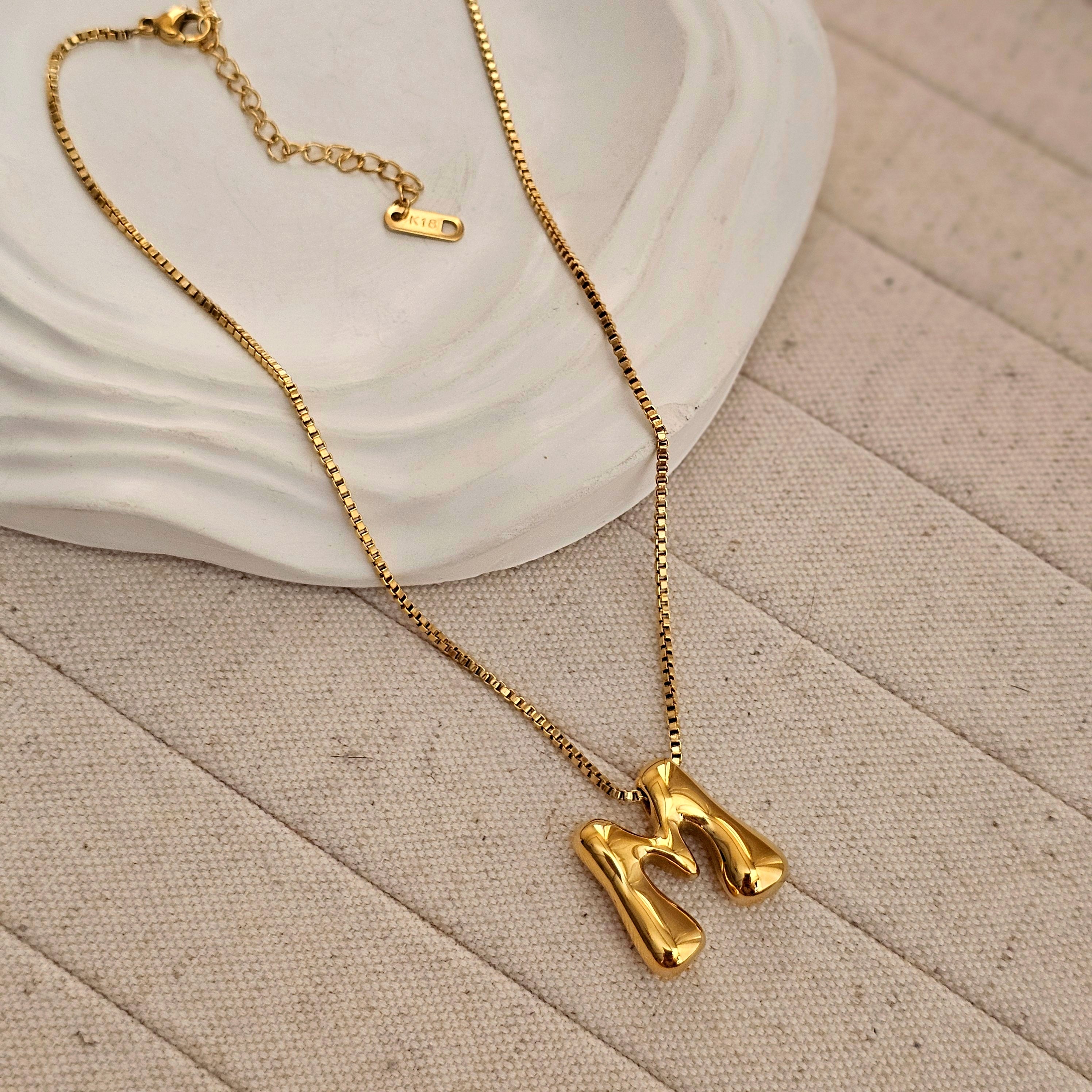 18kt G.P Alphabet Necklaces