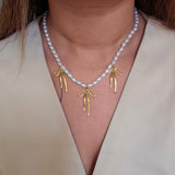 Baroque Pearl Bow Necklace