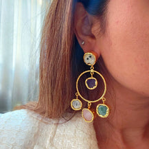 Betty Dangle Brass Earrings-1  taahirajewellery