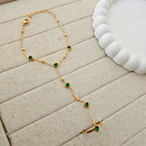 Love Heart Emerald Ring Bracelet