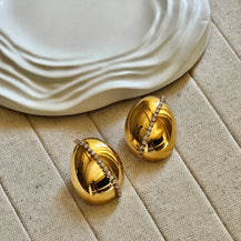 18kt Gold Plated Zircon Stud Earrings-1  taahirajewellery