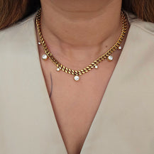 Cuban Link Choker Necklace-2  taahirajewellery