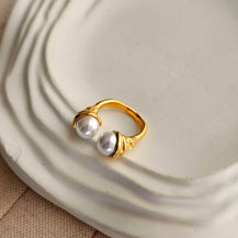 Thea Vintage Pearl Ring-2  taahirajewellery