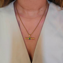 Lulu Gold Plated Necklace-2  taahirajewellery