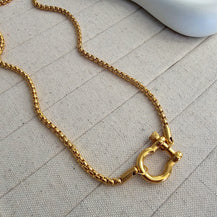 Mahi Round Chain Lock Necklace-4  taahirajewellery