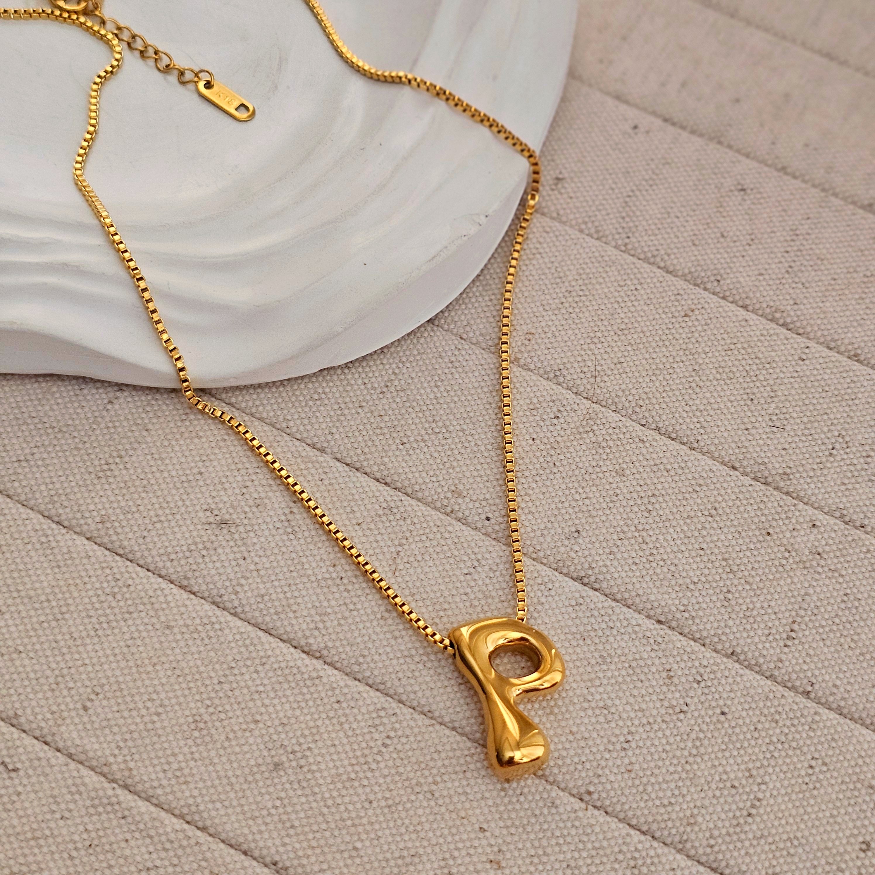18kt G.P Alphabet Necklaces