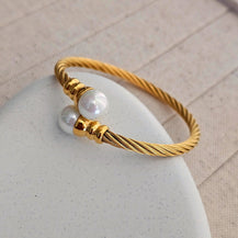 White Opal Cuff Bracelet-1  taahirajewellery