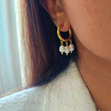 Triple Pearl Cuff Earrings-2  taahirajewellery