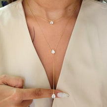 Double Layered Zirconia Necklace-1  taahirajewellery