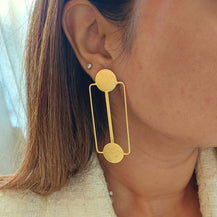 Olivia Brass Earrings-4  taahirajewellery