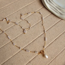 Maya Pearl Drop Necklace-2  taahirajewellery