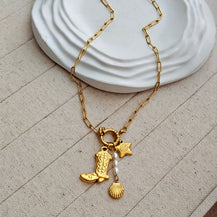 Boots Charm Lock Necklace-1  taahirajewellery