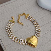 Chunky Heart Choker Necklace-2  taahirajewellery