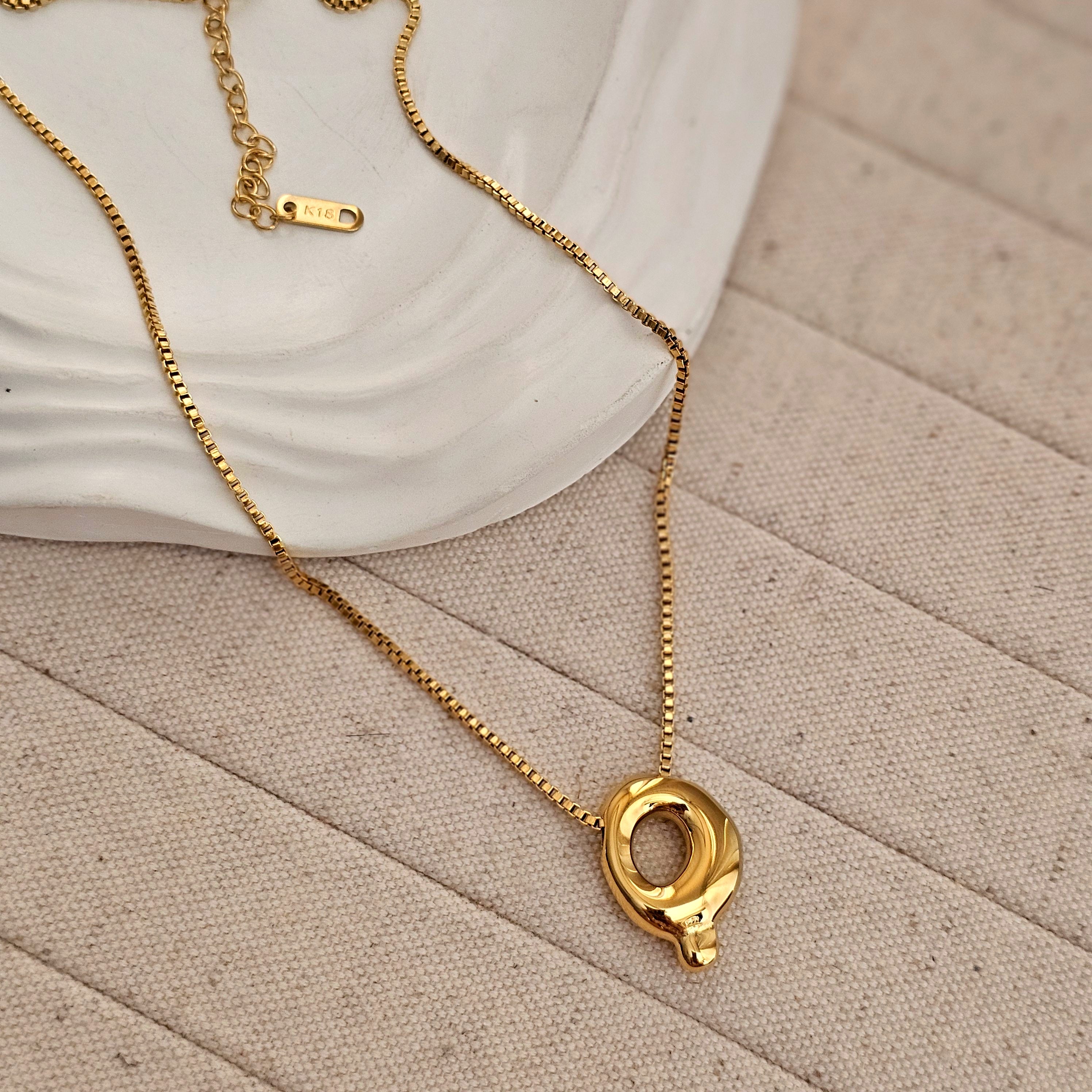 18kt G.P Alphabet Necklaces
