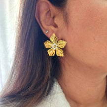 Celine Flower Stud Earrings-2  taahirajewellery