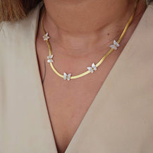Butterfly Shell Necklace-2  taahirajewellery