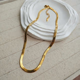 18kt G.P Herringbone Necklace