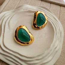 Paris Emerald Stone Earrings-4  taahirajewellery