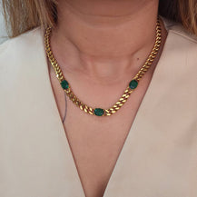 Gia Cuban Link Necklace-2  taahirajewellery