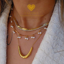 Stella U shape Necklace-3  taahirajewellery