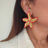 Starfish Red Earrings