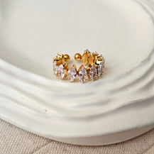Zircon Marquise Gold Plated Adjustable Ring-2  taahirajewellery