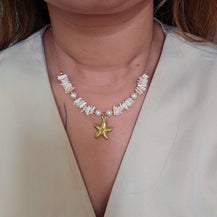 Starfish pastel Necklace-2  taahirajewellery