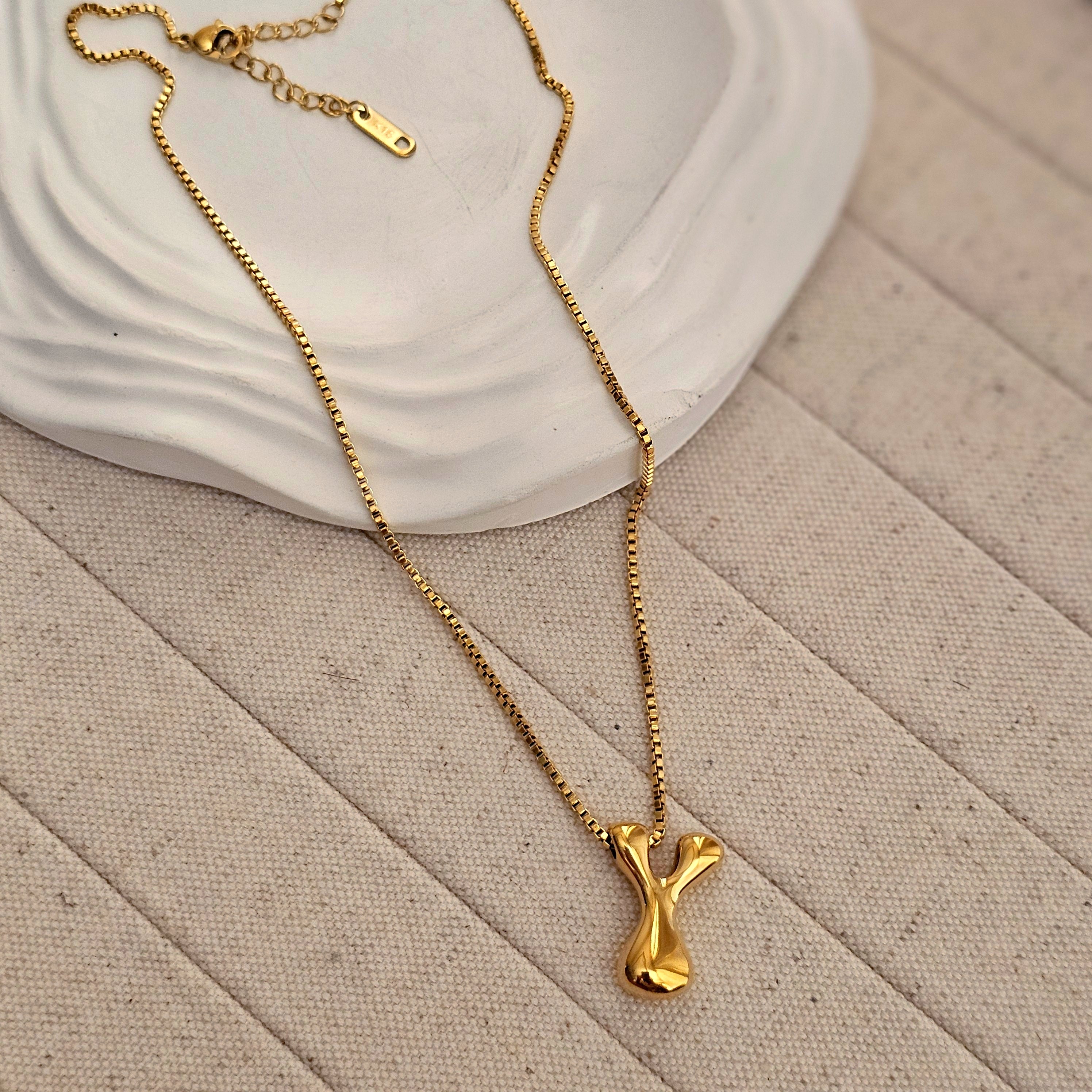 18kt G.P Alphabet Necklaces