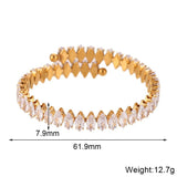 18kt Gold Plated Zircon Marquise cut bracelet