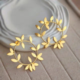 Leaf Brass Earrings