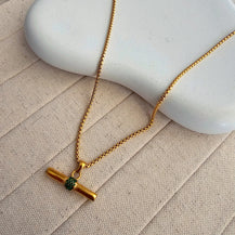 Lulu Gold Plated Necklace-1  taahirajewellery
