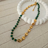 Dallas Emerald Bead Neclace