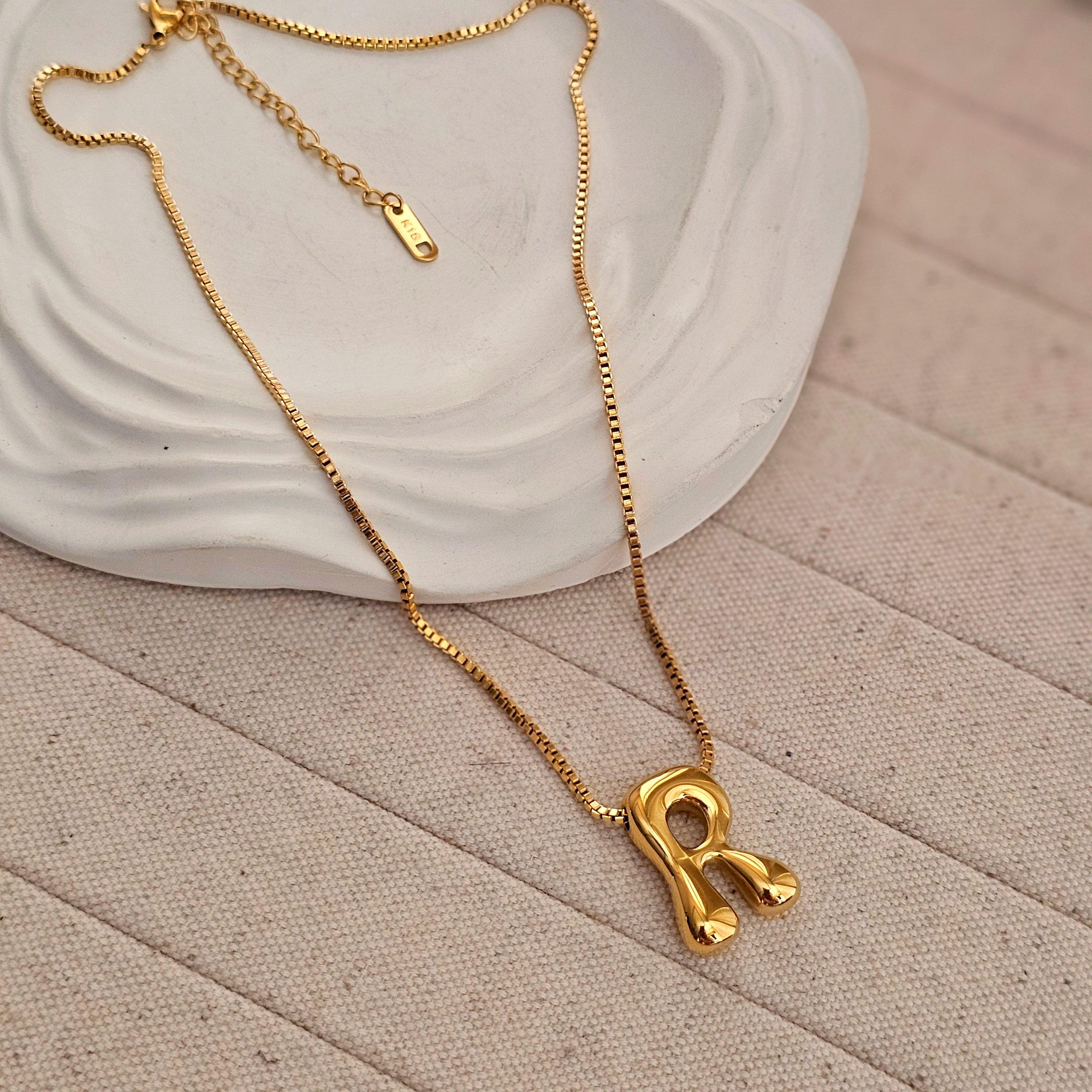 18kt G.P Alphabet Necklaces