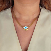 Kiko Evil Eye Necklace-1  taahirajewellery