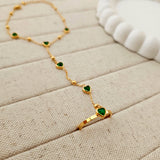 Love Heart Emerald Ring Bracelet