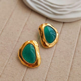 Paris Emerald Stone Earrings